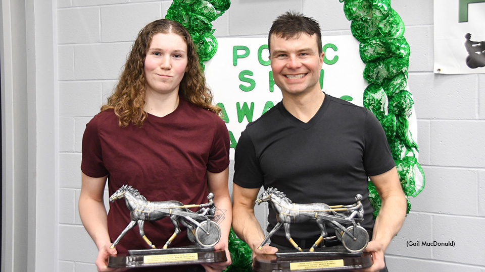 Reese Williams, Horsewoman of the Year, and Kenny Murphy, Horseman of the Year